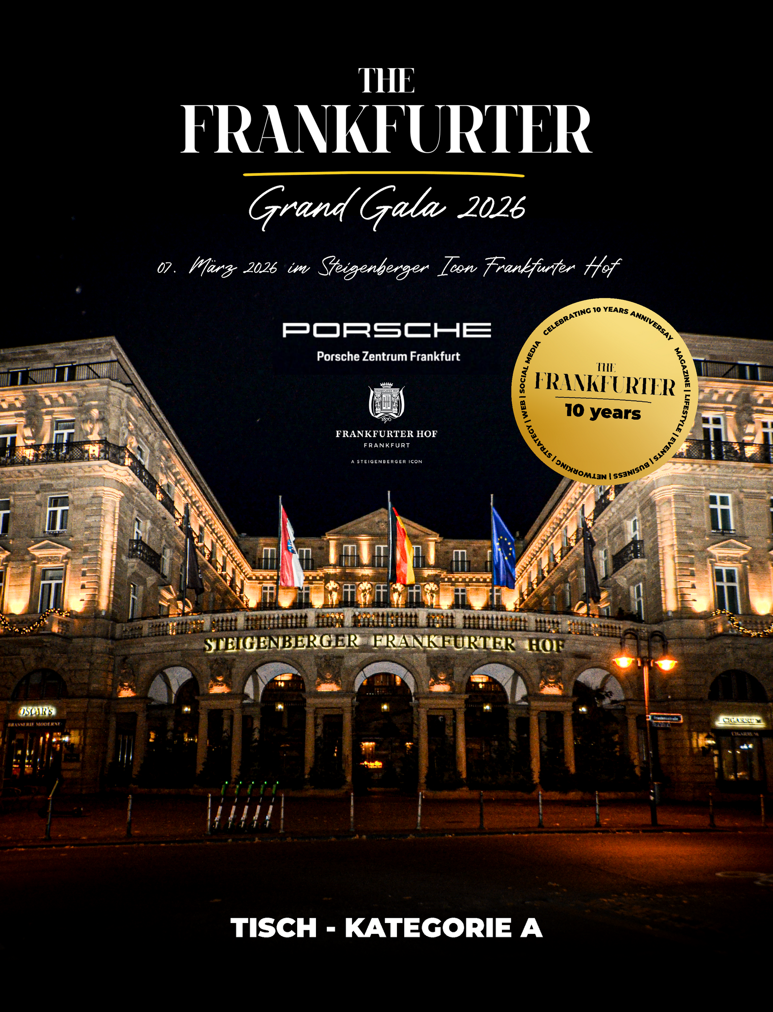 THE FRANKFURTER Grand Gala 07. März 2026 Tisch Kategorie A